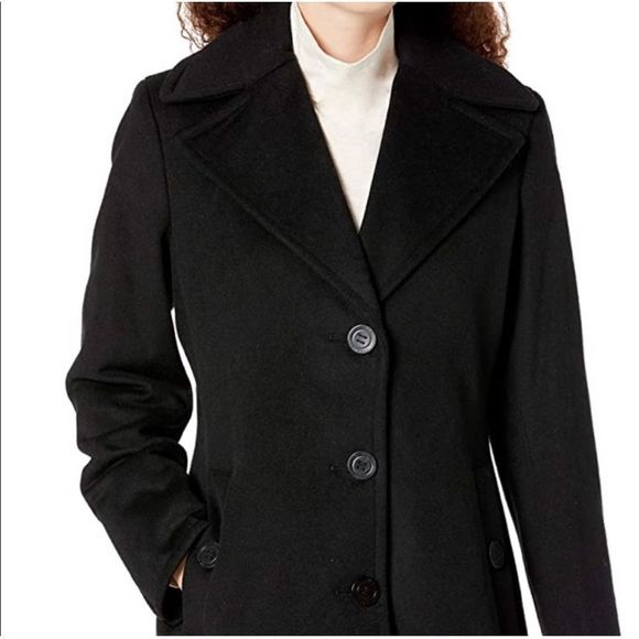 Calvin Klein Cashmere Wool Black Pea Coat Jacket EUC- Size 6, MSRP $300 - Picture 12 of 12